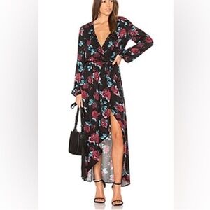 Splendid Floral Long Sleeve Floral Maxi Dress